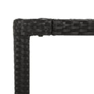 Moderne tuinset van poly rattan met massief acaciahout en gepoedercoat staal - Tuinsets