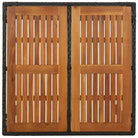 Moderne tuinset van poly rattan met massief acaciahout en gepoedercoat staal - Tuinsets