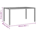 Moderne tuinset van poly rattan voor dining en ontspanning - Tuinsets