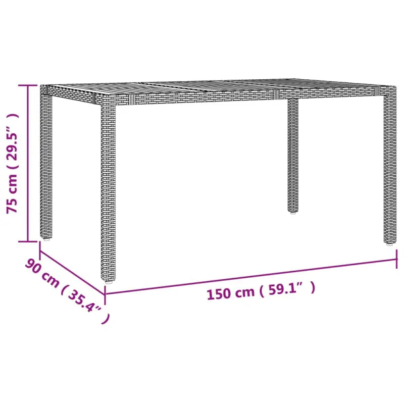 Moderne tuinset van poly rattan voor dining en ontspanning - Tuinsets