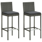 Moderne tuinstoelen met poly rattan voor een eigentijdse eetruimte - Grijs / 2 - Tuinstoelen