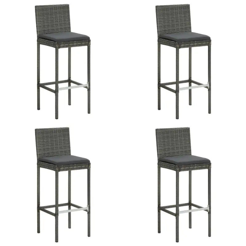 Moderne tuinstoelen met poly rattan voor een eigentijdse eetruimte - Grijs / 4 - Tuinstoelen