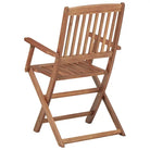 Moderne tuinstoelen set met massief acaciahout voor tuin of terras - Tuinstoelen