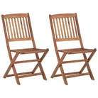 Moderne tuinstoelen set met massief acaciahout voor tuin of terras - 2 / Zonder armleuning - Tuinstoelen