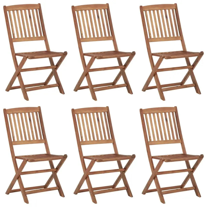 Moderne tuinstoelen set met massief acaciahout voor tuin of terras - 6 / Zonder armleuning - Tuinstoelen
