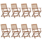 Moderne tuinstoelen set met massief acaciahout voor tuin of terras - Tuinstoelen