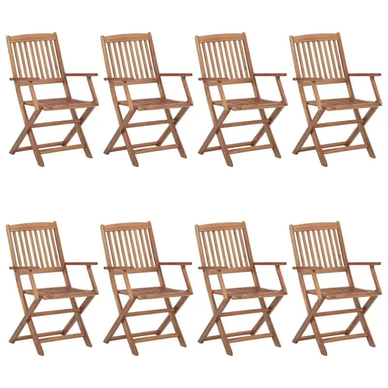Moderne tuinstoelen set met massief acaciahout voor tuin of terras - Tuinstoelen