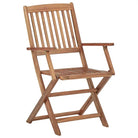 Moderne tuinstoelen set met massief acaciahout voor tuin of terras - Tuinstoelen