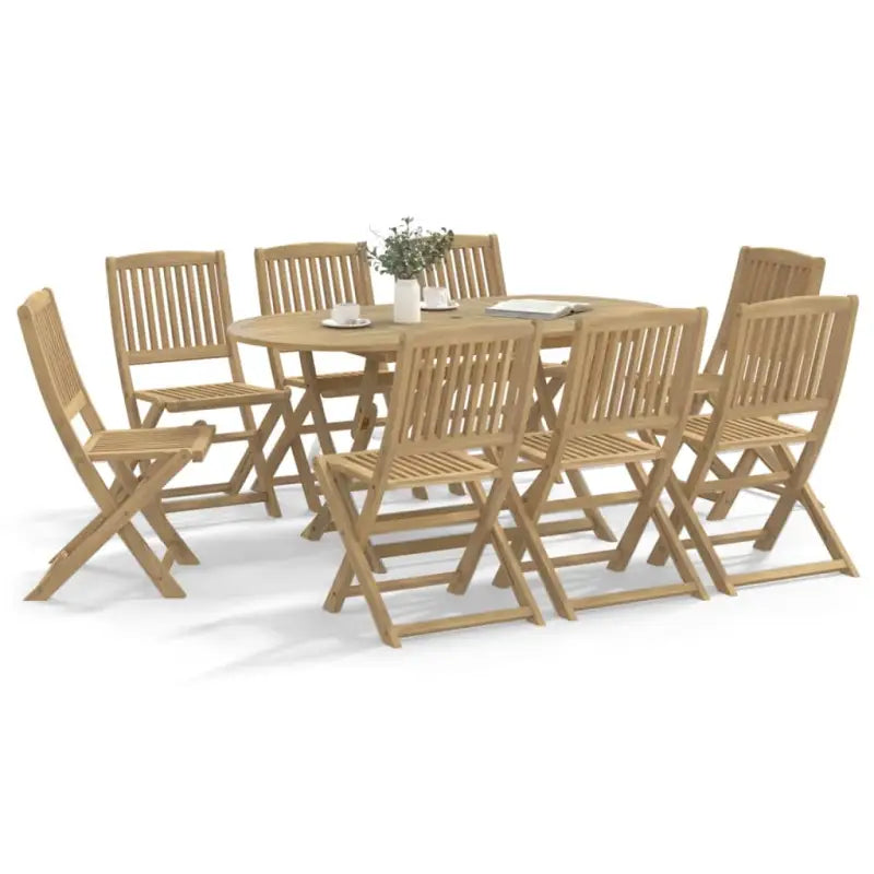 Moderne tuinstoelen van massief acaciahout voor buitengebruik - Lichtbruin / 8 / Zonder armleuning - Tuinstoelen