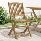 Moderne tuinstoelen van massief acaciahout voor buitengebruik - Lichtbruin / 4 / Met armleuning - Tuinstoelen