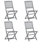 Moderne tuinstoelen van massief acaciahout voor buitengebruik - Grijs / 4 / Zonder armleuning - Tuinstoelen