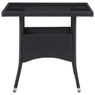 Moderne tuintafel met poly rattan en gehard glas voor buitengebruik - Tuinsets