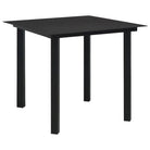 Moderne Tuintafel met Stalen Frame voor Tuin en Eetkamer - 80 x 80 x 74 cm / 1 - Tuintafels