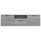 Moderne Tv-meubel in bewerkt hout met stevig blad en grijs sonoma afwerking - Tv-meubels