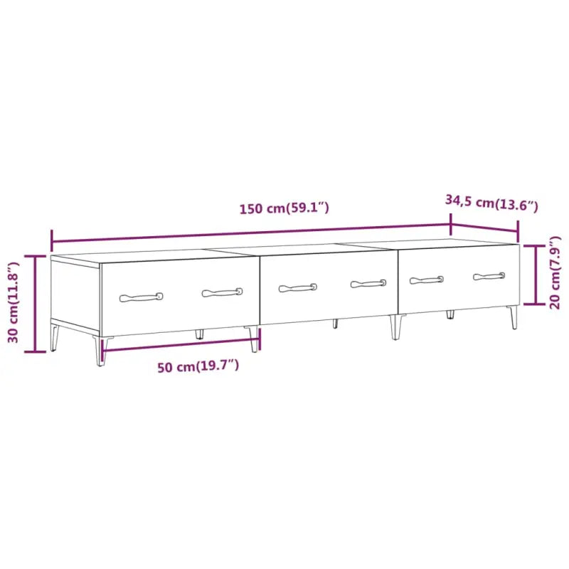 Moderne tv-meubel van bewerkt hout voor in je woonkamer - Tv-meubels