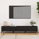 Moderne tv-meubel van bewerkt hout voor in je woonkamer - Zwart / 1 - Tv-meubels