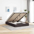 Moderne voetenbank met opbergruimte en ademend vermogen voor boxspring nodig - Donkerbruin / 140 x 200 cm - Bedden &