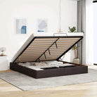 Moderne voetenbank met opbergruimte en ademend vermogen voor boxspring nodig - Donkerbruin / 200 x 200 cm - Bedden &