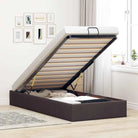 Moderne voetenbank met opbergruimte en ademend vermogen voor boxspring nodig - Donkerbruin / 90 x 190 cm - Bedden &