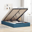 Moderne voetenbankje met opbergfunctie en geschikt voor boxspring nodig - Donkerblauw / 120 x 200 cm - Bedden &