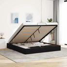 Moderne voetenbankje met opbergfunctie en geschikt voor boxspring nodig - Zwart / 160 x 200 cm - Bedden & bedframes