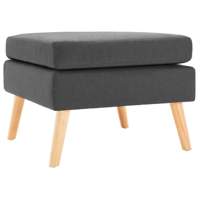 Moderne voetenbankje met zacht stoffen bekleding en comfortabel kussen - Donkergrijs / 1 - Poefs