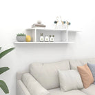 Moderne wandplank van bewerkt hout voor tv en accessoires - Wandplanken