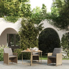 Moderne weersbestendige tuintafel in PE-rattan - Beige / 1 - Tuintafels