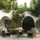 Moderne weersbestendige tuintafel in PE-rattan - Bruin / 1 - Tuintafels
