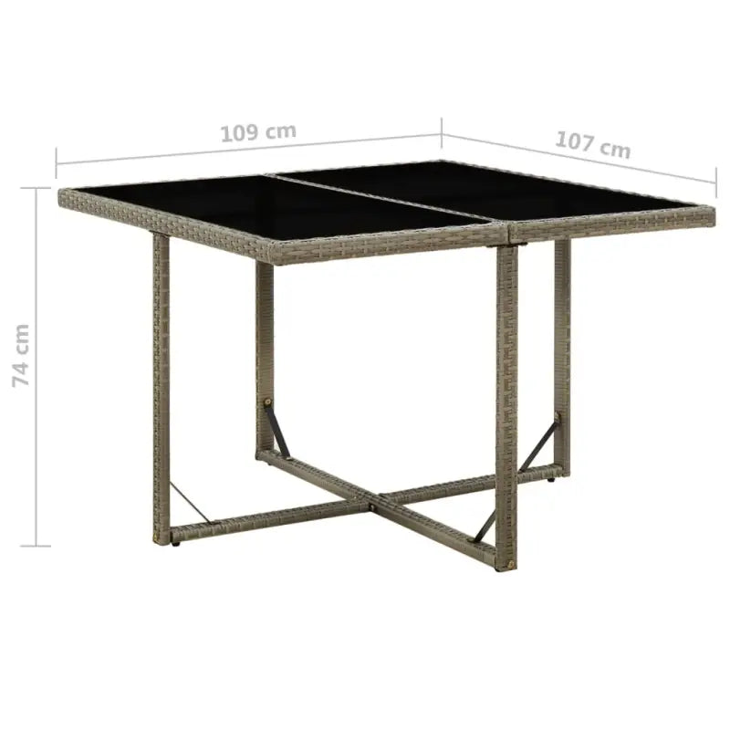 Moderne weersbestendige tuintafel in PE-rattan - Tuintafels