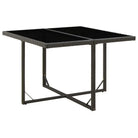 Moderne weersbestendige tuintafel in PE-rattan - Zwart / 1 - Tuintafels