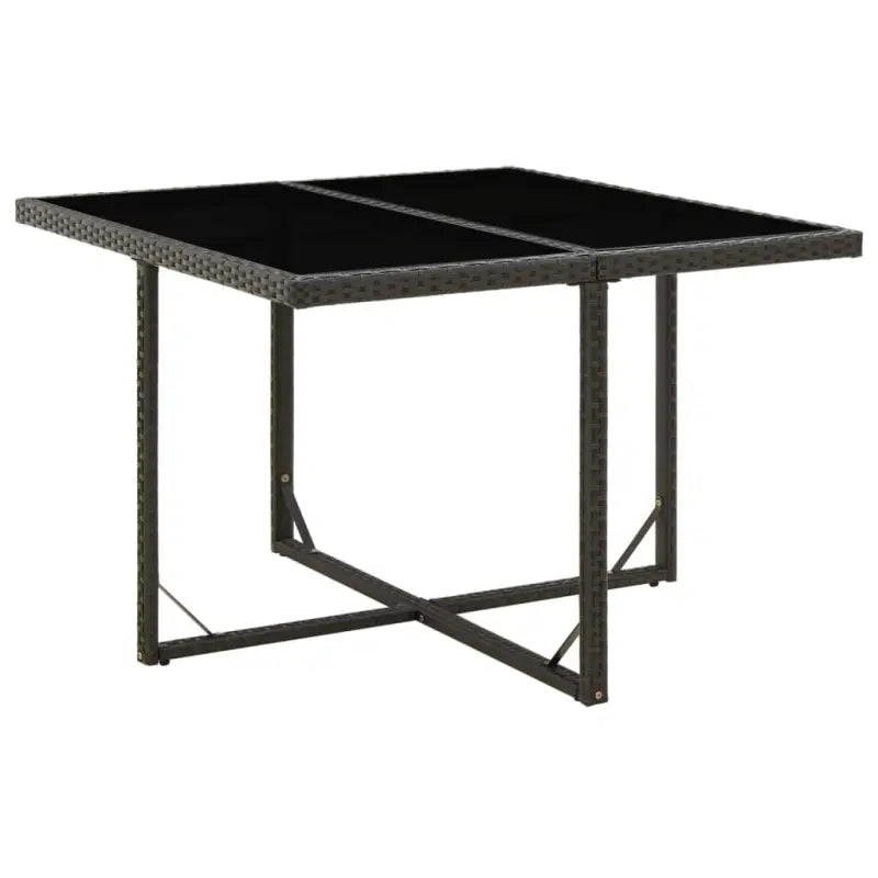 Moderne weersbestendige tuintafel in PE-rattan - Zwart / 1 - Tuintafels