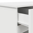 Moderne witte studiebureau van bewerkt hout voor een productieve werkplek - Bureaus
