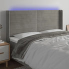 Moderno LED Hoofdbord en Voetbord voor Elke Slaapkamer - Lichtgrijs / 163 x 16 x 118/128 cm / 1 - Hoofdborden