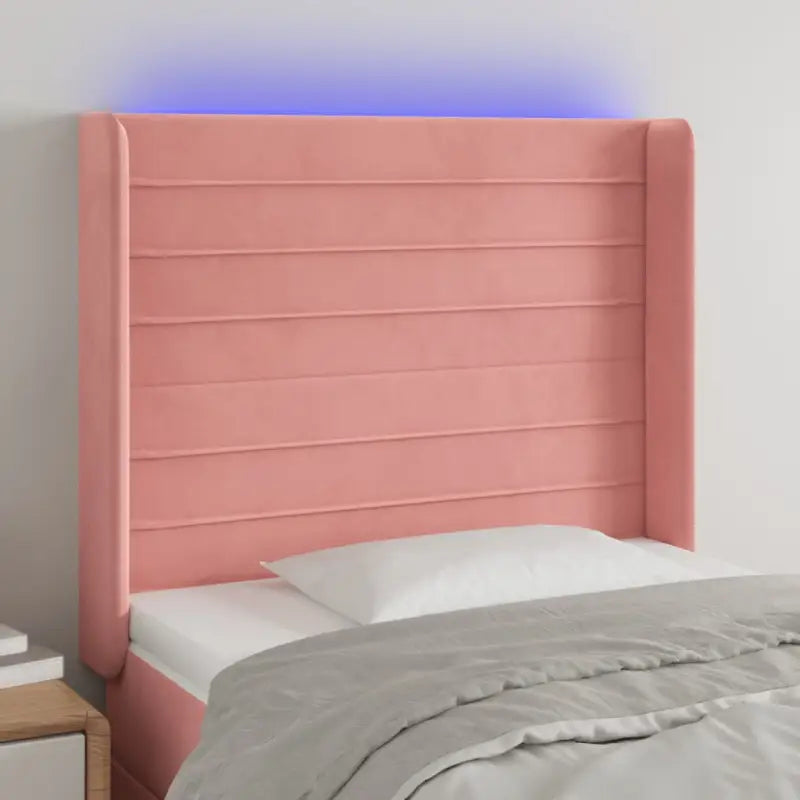 Moderno LED Hoofdbord en Voetbord voor Elke Slaapkamer - Roze / 103 x 16 x 118/128 cm / 1 - Hoofdborden en voetborden