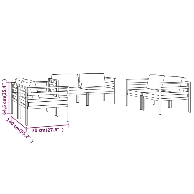 Modulair design loungeset voor stijl en comfort in de tuin - Tuinsets