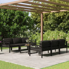 Modulair design tuintafelset voor comfortabel en stijlvolle ontspanning - 4x hoek + 2x midden + Tafel - Tuinsets
