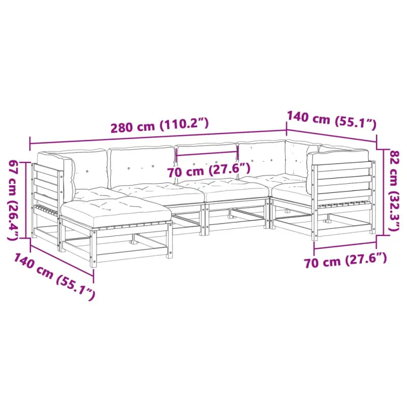 Modulair loungeset met comfortabele zitervaring en hoogte rugleuning - Tuinsets