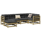Modulair loungeset met comfortabele zitervaring en hoogte rugleuning - Tuinsets