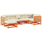 Modulair loungeset met comfortabele zitervaring en hoogte rugleuning - Wasbruin / Nee - Tuinsets