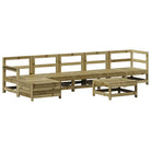 Modulair loungeset van geïmpregneerd grenenhout voor in de tuin - Tuinsets