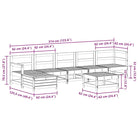 Modulair loungeset van geïmpregneerd grenenhout voor in de tuin - Tuinsets