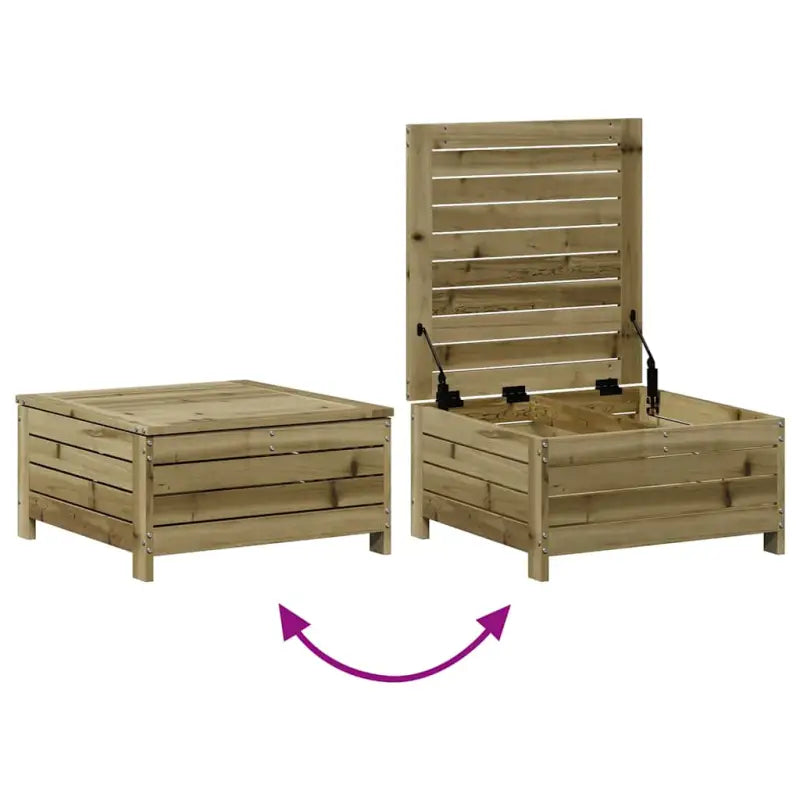 Modulair loungeset van geïmpregneerd grenenhout voor in de tuin - Tuinsets