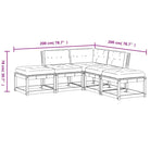 Modulair loungeset van massief douglashout met ruime afmetingen zitting - Tuinsets
