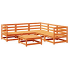 Modulair loungeset van massief grenenhout voor buiten ontspanning - Tuinsets