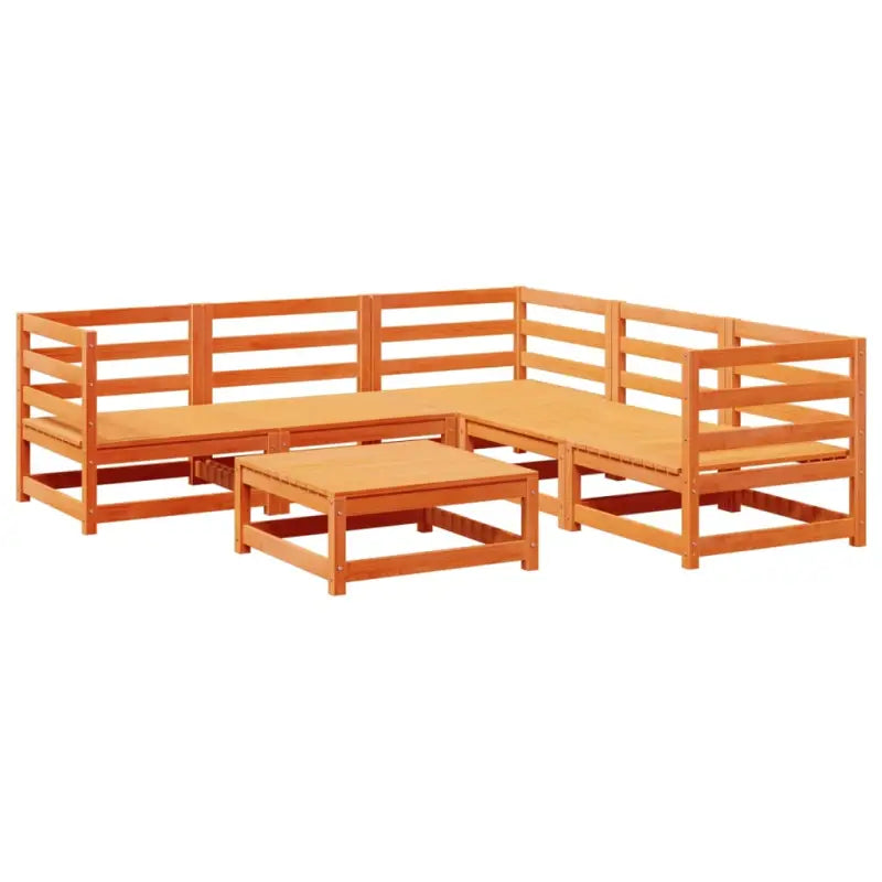Modulair loungeset van massief grenenhout voor buiten ontspanning - Tuinsets