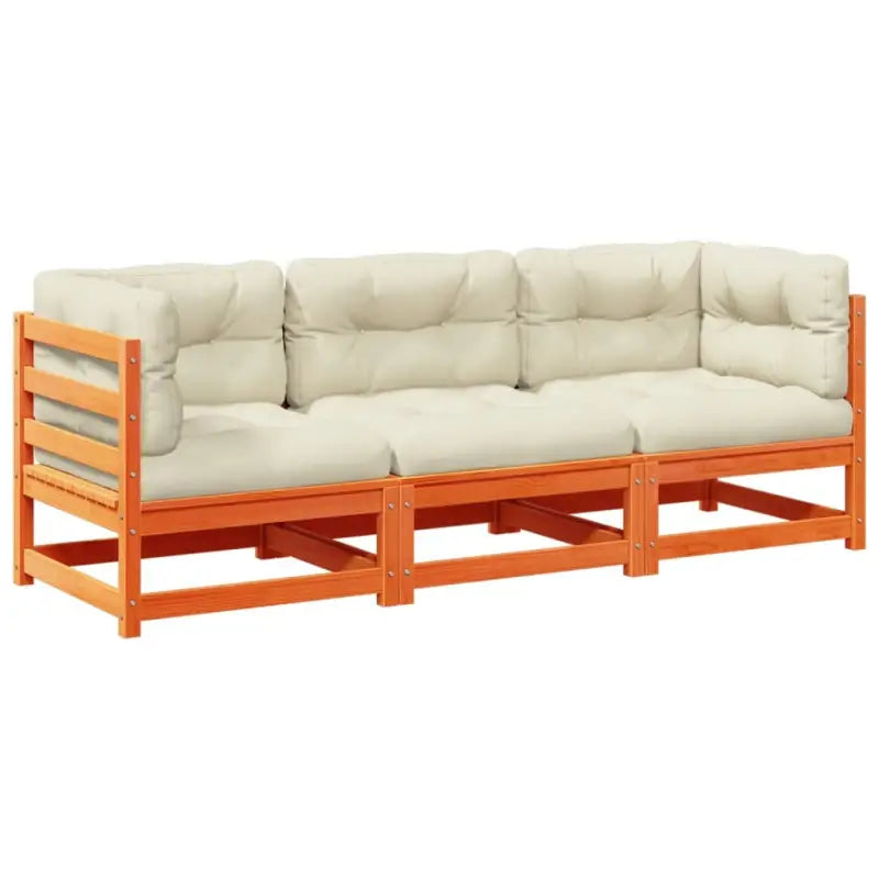 Modulair loungeset van massief grenenhout voor een comfortabele zitervaring - Tuinsets