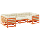 Modulair loungeset van massief grenenhout voor een comfortabele zitervaring - Tuinsets