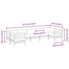 Modulair loungeset van massief grenenhout voor een comfortabele zitervaring - Tuinsets