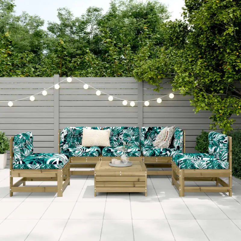 Modulair ontwerp houten loungeset met comfortabele afmetingen zitting - Tuinsets